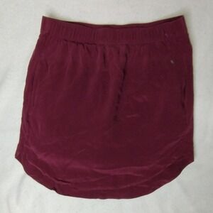 Madewell Maroon‎ Skirt XS Mini Above Knee Elastic Waist Casual